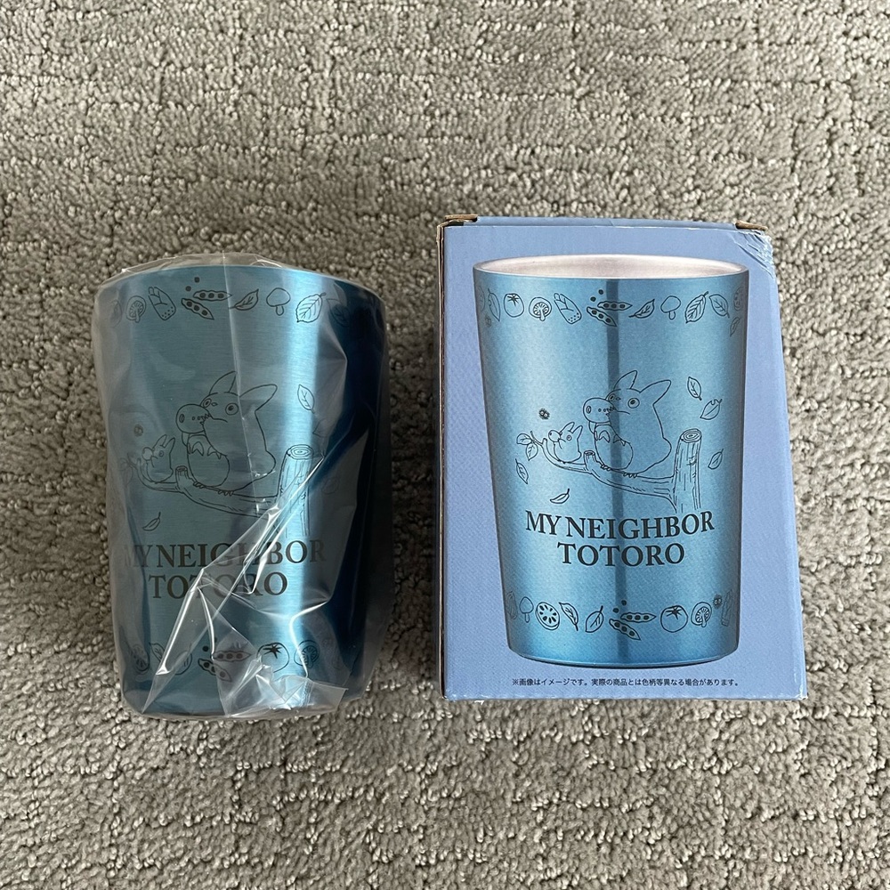 NEW Skater Stainless Steel Blue Cup Mug 400ml My Neighbor Totoro